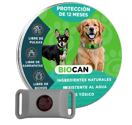 BioCan™ - Antiparasitario Natural Contra Pulgas y Garrapatas de 12 Meses de Duración para Perros