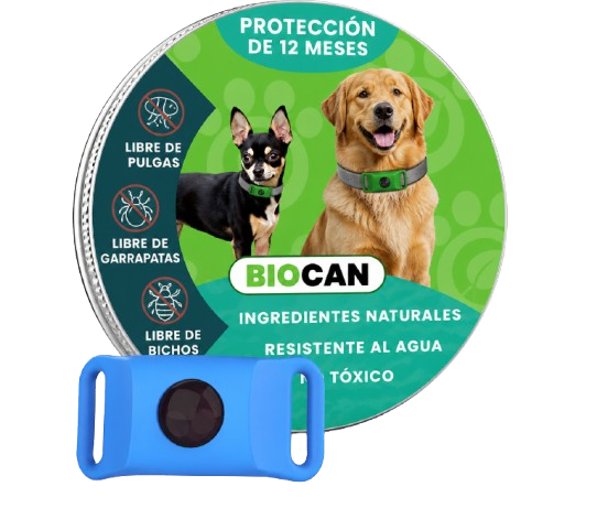 BioCan™ - Antiparasitario Natural Contra Pulgas y Garrapatas de 12 Meses de Duración para Perros