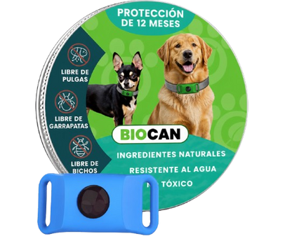 BioCan™ - Antiparasitario Natural Contra Pulgas y Garrapatas de 12 Meses de Duración para Perros