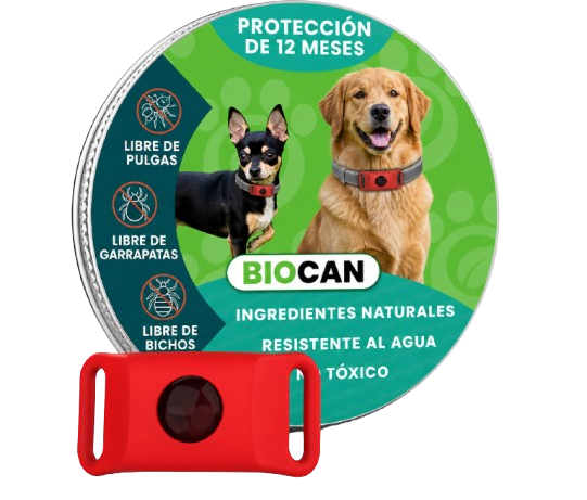BioCan™ - Antiparasitario Natural Contra Pulgas y Garrapatas de 12 Meses de Duración para Perros
