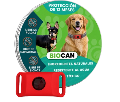 BioCan™ - Antiparasitario Natural Contra Pulgas y Garrapatas de 12 Meses de Duración para Perros