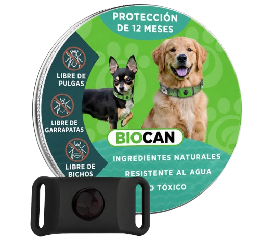 BioCan™ - Antiparasitario Natural Contra Pulgas y Garrapatas de 12 Meses de Duración para Perros