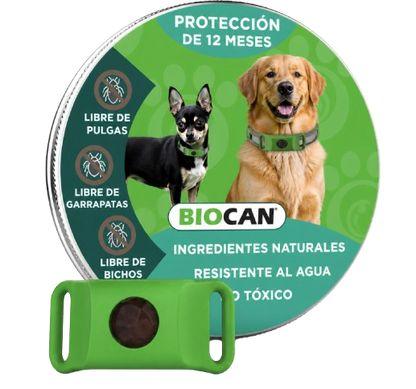 BioCan™ - Antiparasitario Natural Contra Pulgas y Garrapatas de 12 Meses de Duración para Perros